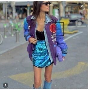 Zara short sequin mini skirt 7963 103